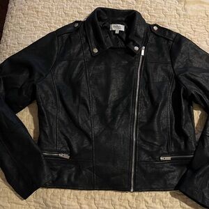 Charlotte Russe Black Faux Moto Leather Jacket